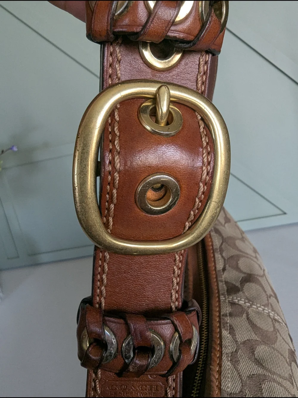 VINTAGE Coach BleeckerSignature Signature Canvas Hobo Handbag